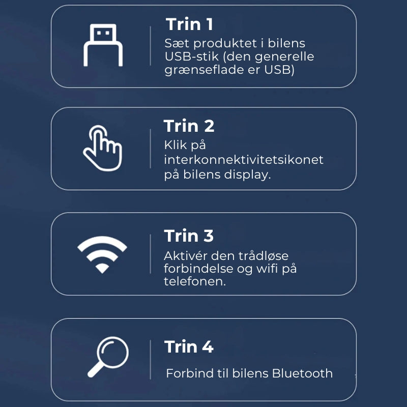 Mini trådløs CarPlay-adapter