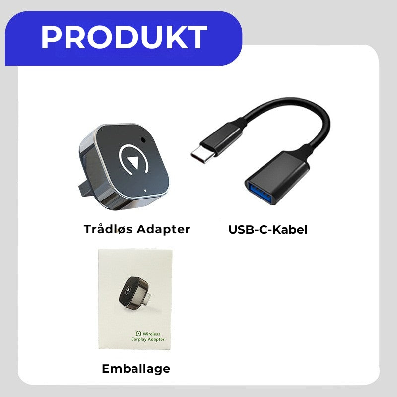 Mini trådløs CarPlay-adapter