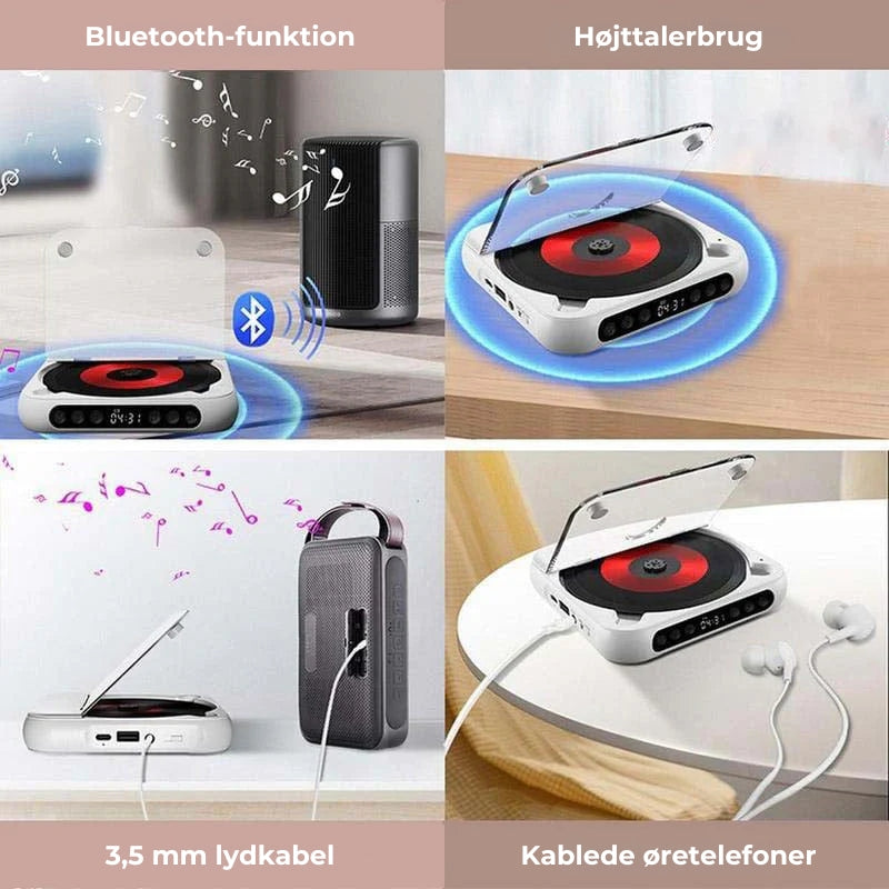 Bærbar CD-afspiller med Bluetooth