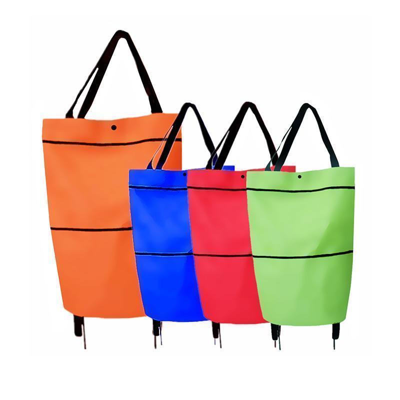Icone™ GroceryBag: Stor indkøbspose med sammenklappelige hjul
