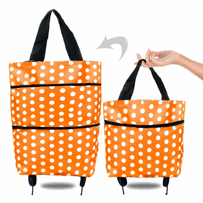 Icone™ GroceryBag: Stor indkøbspose med sammenklappelige hjul